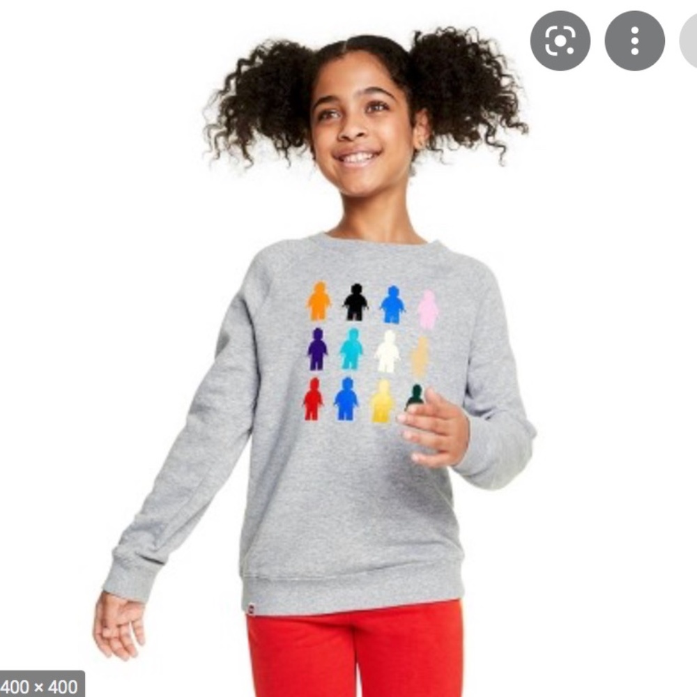 Lego X Target 5T Minifigure Sweatshirt Gray